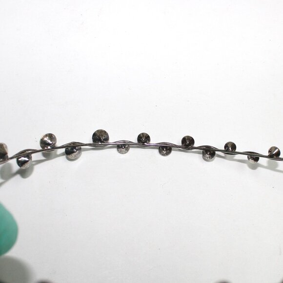 Clear Rhinestone Silvertone Hair Head Piece Band Decoration Trim Wedding Pageant - Picture 12 of 12